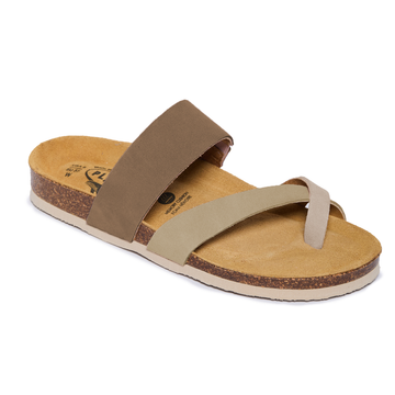 Plakton Flat Sandal – Bloom Tan Tabaco Light Green